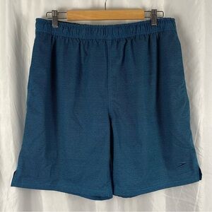 Speedo Men's Blue Athletic Swim Trunk Shorts Size Large